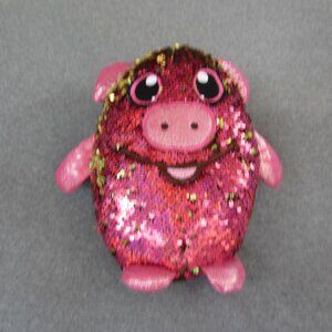 5 for $25 - plush shimeez sequin pig stuffed animal (W3120)